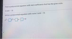 solved find a polynomial equation with