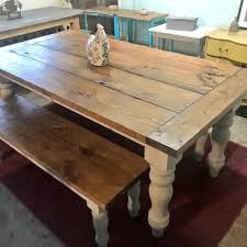 Farmhouse Table Set With Chunky Turned
