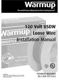 warmup usdw 360 120 installation manual