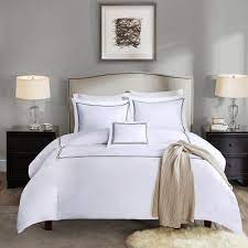 white and black lux hotel queen 5 piece