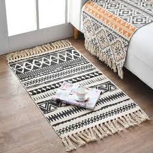 bohemian cotton braided kilim rug