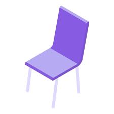 Vector Kitchen Chair Icon Isometric