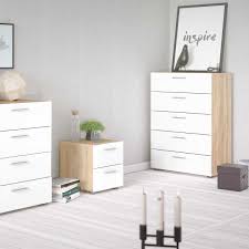 It is strong and durable and the craftsmen who have designed these pieces made them so they will last a lifetime. Pepe Bedside 2 Drawers In Oak With White High Gloss Home Supplier