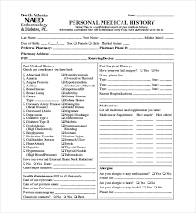 Free 21 Sample Medical History Forms Pdf
