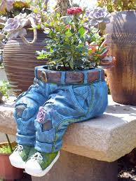 1pc Creative Blue Denim Jeans Gardening