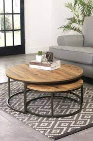 Looking for a different bespoke coffee table size? Oak Effect Bronx Round Coffee Nest Of Tables Modern Coffee Table Decor Coffee Table Design Coffee Table