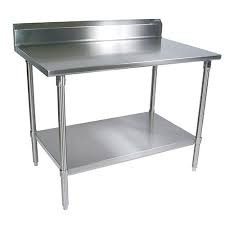 Explore a mammoth range of premium stainless steel table with backsplash at alibaba.com to meet the requirements of commercial kitchens and serve a variety of other purposes related to hospitality and hotel management. John Boos St6r5 3060ssk Stainless Steel Work Table With 5 Backsplash 60 W X 30 D Central Restaurant Products