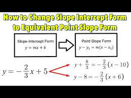 How To Change A Slope Intercept Form Of
