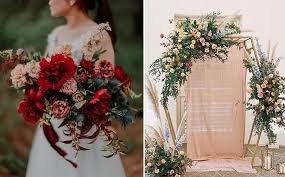 bridal bouquet and centrepieces