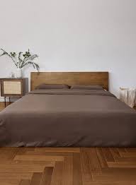 cool percale coffee duvet cover set