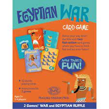 This is a matching card game of two players where you need to get all of the cards in the deck. Cg3 Egyptian War Card Game Cards Peaceable Kingdom Press Valeria Petrone 9781593955229 Amazon Com Books