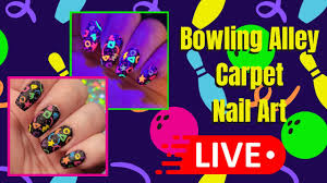 bowling alley carpet nail art