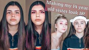 doing my 14 year old sisters makeup