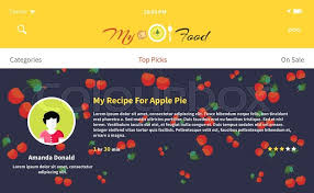 Web Page My Food Recipe Design Stock Vector Colourbox