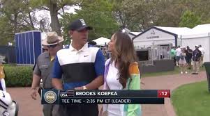 Brooks koepka's extraordinary run in major championships has renewed attention on his girlfriend jena sims, who in 2017 first made headlines when she was misidentified by joe buck after koepka's. Watch Brooks Koepka Dodges Kiss From Girlfriend Jena Sims At Us Pga Golfmagic