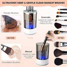 frusde electric makeup brush cleaner makeup brush cleaner machine automatic cosmetic brush cleaner makeup brush tools gift for women gray w