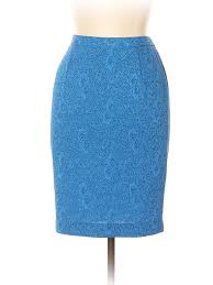 Details About Leslie Fay Women Blue Casual Skirt 10 Petite