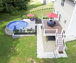 second story deck and above ground pool