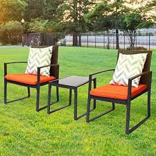 Black Wicker Furniture Two Chairs