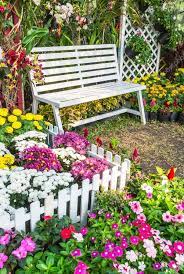 beautiful flower garden stock photo by