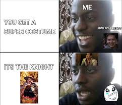 Getting the knight super costume be like : r/GuardianTales
