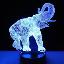 Mydkdjl 3d Led Night Light Dance Elephant With 7 Colors Light For Home Decoration Lamp Amazing Visualization Optical Illusion 3d Led Night Led Night Lightnight Light Aliexpress