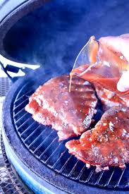 root beer bbq ribs out grilling