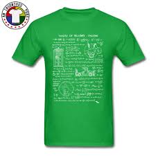 Albert Einstein E Mc2 Formulas Math Physics Science T Shirt Tardis Doctor Who Theory Of Relativity Spacetime T Shirts Mens Brand