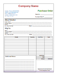 40 Free Purchase Order Templates Forms Samples Excel Word