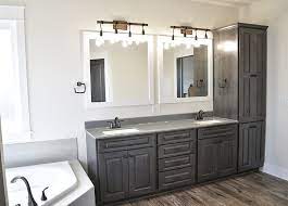 A tall bathroom or linen cabinet can effortlessly store a great deal of your bathroom stuff. Vanities Linen Cabinets Wardcraft Homes Wardcraft Homes