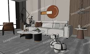 detailed living room 3d models of 2023