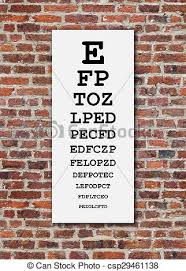 Eye Chart On Brick Wall