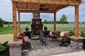 Pergola And Outdoor Fireplace In Mason
