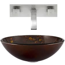 gold fusion glass vessel sink