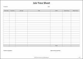 job time sheet template double entry