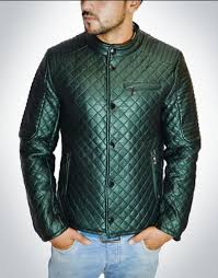 Leather Green Zara Design Men Winter Jacket