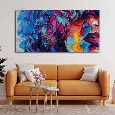 Beautiful Girl Abstract Art Canvas Wall