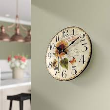 12 Inch Sunflower Kitchen Wall Clock