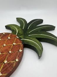 Hand Painted Wooden Pineapple Wall