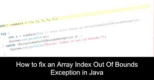 an array index out of bounds exception