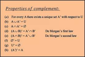 properties of complement sets w3s