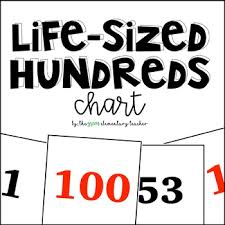 Life Sized Hundreds Chart Cards
