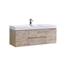 The bathroom is associated with the weekday morning rush, but it doesn't have to be. Kube Bsl60s Nw Bliss 60 Single Sink Nature Wood Wall Mount Modern Bathroom Vanity Amazon Com