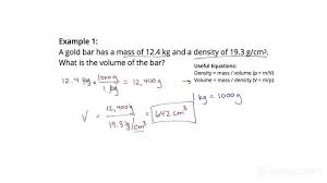 How To Find Volume Using Mass Density