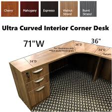 Conversions to metric dimensions are approximately translated from standard u.s. Ultra Curved Corner L Desk Interior Work Curved Surface In Stock