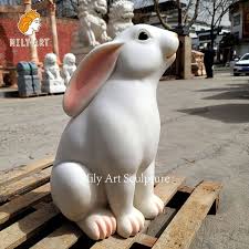 Hand Carving Marble Rabbit Statue