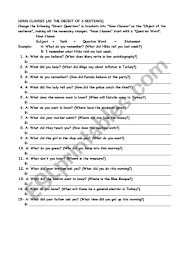 ( whoever thought of that idea is a noun clause. Noun Clause Esl Worksheet By Melal