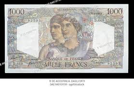 A beautiful very fine or much better (we are tempted. Thousand Franc Notes Stock Photos And Images Agefotostock