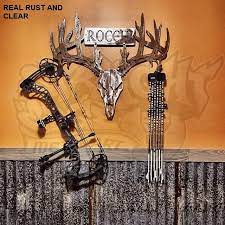 Metal Deer Skull Bow Rack With Custom