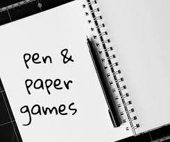 fun pen and paper games to cure boredom